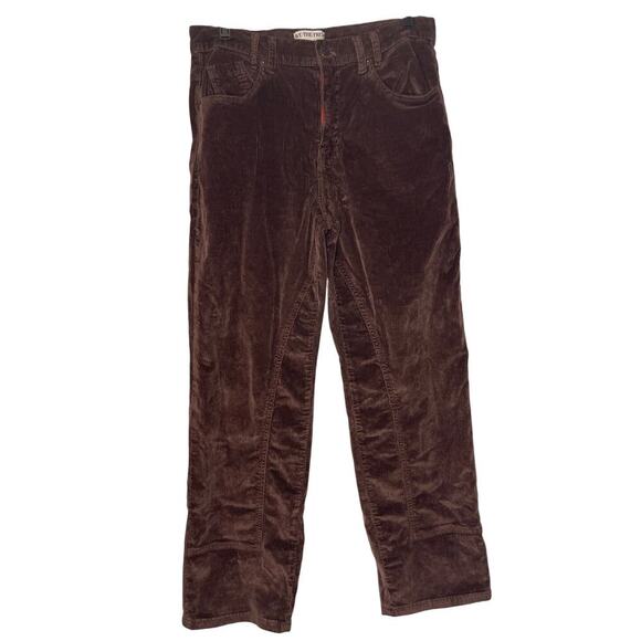 We The Free Women's Chocolate Truffle Risk Taker Corduroy Straight Jeans Size 30 - Picture 1 of 5